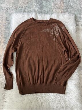 Blue Ink Vintage Fit Men's Brown Crewneck Sweater